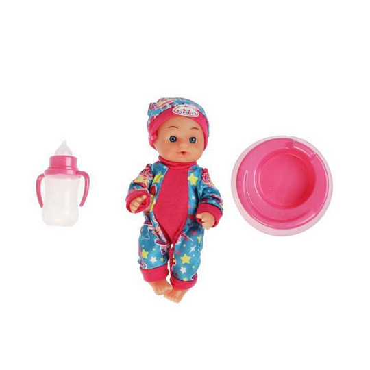 Пупс Карапуз, Сашенька, 15 см, пьет, писает, 2 аксессуара, пластмасса, Y15OF-DPA-21-RU