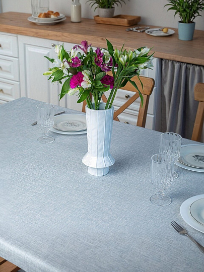 Клеенка 1.4х20 м, хлопок, с акриловым покрытием, Naturel Grey, 3252