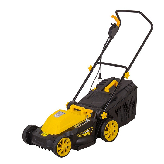 Газонокосилка электрическая, Huter, ELM-1400P, 38 см, 40 л, 25-55 мм, 3200 об/мин, 70/4/4