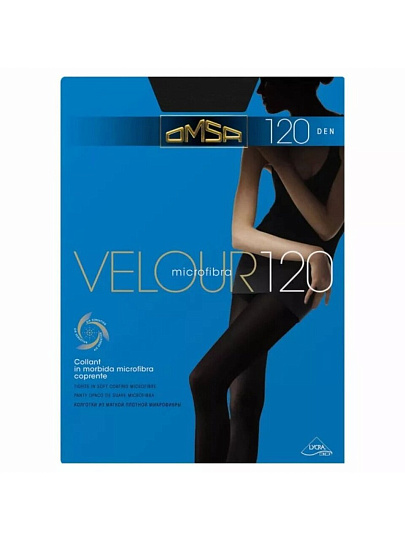 Колготки Omsa, Velour, 120 DEN, р. 3, nero/черные