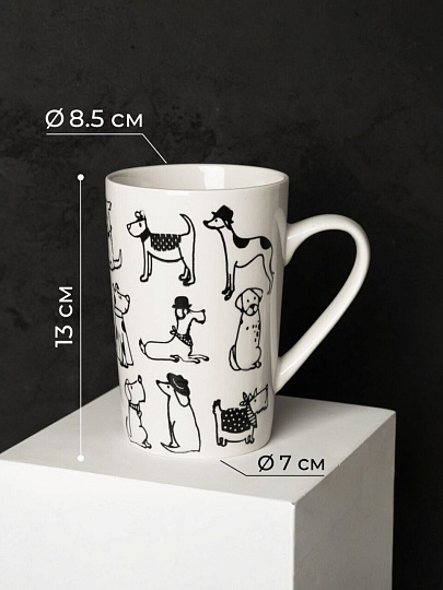 Кружка фарфор, 440 мл, Cats&Dogs, Atmosphere, AT-K1110, в ассортименте