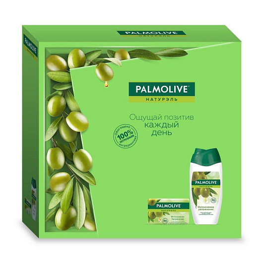 Набор подарочный для женщин, Palmolive, Интенсивное увлажнение, гель для душа 250 мл + мыло 90 г