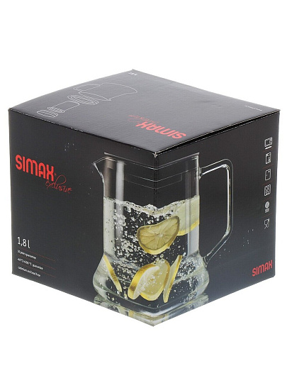 Чайник заварочный стекло, 1.8 л, с ситечком, Simax, Look, 1632853120093