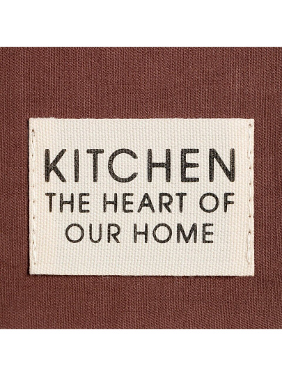 Полотенце кухонное 40х73 см, 220 г/м2, 100% хлопок, саржа, Этель, Kitchen, коричневое, Россия
