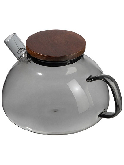 Чайник заварочный стекло, 1 л, с ситечком, с деревянной крышкой, Leonord, Aroma di Fiore, 910146
