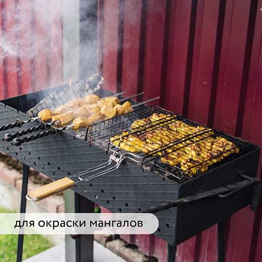 Эмаль аэрозольная, Elcon, Max Therm, для мангалов, быстросохнущая, глянцевая, черная, 520 мл, 1000°С