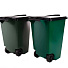 Контейнер для мусора пластик, 120 л, с крышкой, с колесами, 50.6х56х72 см, зеленый, Элластик-Пласт - фото 3