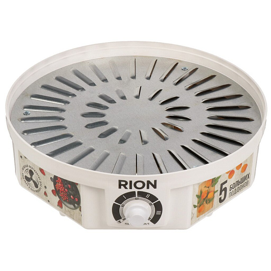 Сушилка для овощей, фруктов Rion, R-05D0, 5 поддонов, 520 Вт, белая