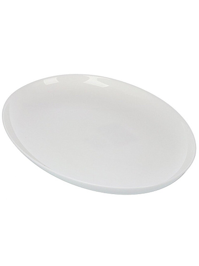 Блюдо стеклокерамика, овальное, 24х33 см, белое, Бэль, Daniks, LPKYP-130