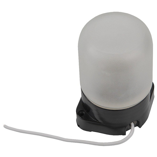 Светильник для бани, General Lighting Systems, GCF-SNP-60-E27-IP65-W,4377, 60 Вт, E27, на 1 лампочку, IP65, НПБ-400, КСС-001, 230В, пластик, черный, 437785