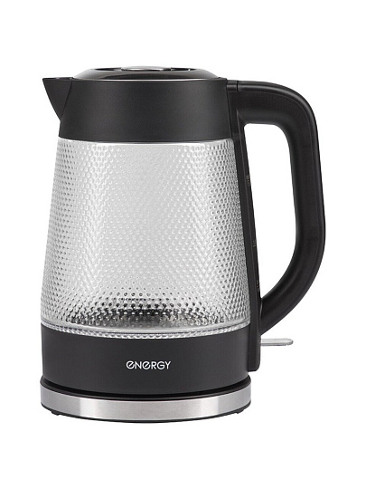 Чайник электрический Energy, E-223, 1.8 л, 2200 Вт, скрытый нагревательный элемент, стекло