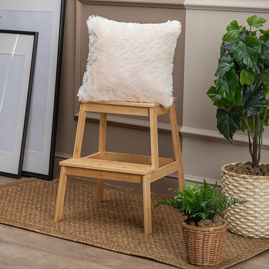 Подушка декоративная 40х40 см, TF 072 Ivv, 100% полиэстер, мех, айвори, Eclair, 29559