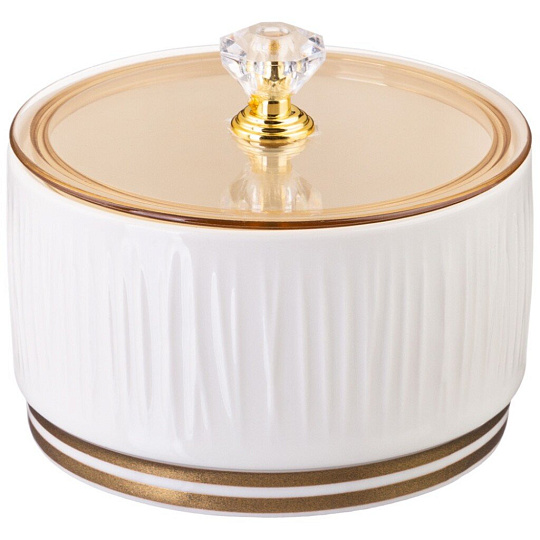 Банка для сыпучих продуктов, фарфор, 0.23 л, 2 шт, с крышкой, на металлической подставке, Lefard, Herbal, 42-484