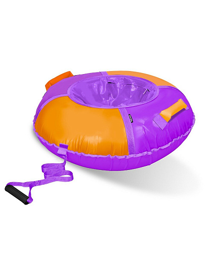 Санки Nika, Фиолетово-оранжевый, 70 см, 70 кг, с буксировочным тросом, с ручками, ТБ1К-70/ФО