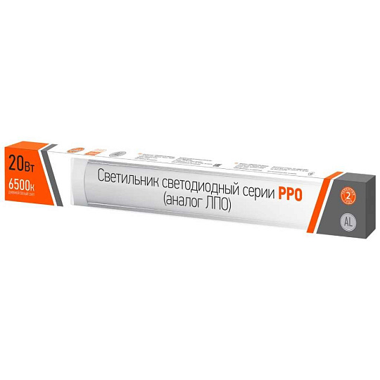 Светильник светодиодный, JazzWay, PPO-03 600 AL, 20 Вт, 6500 К, 1800 Лм, IP40, 59.2х7.5х2.6 см, 180-240V