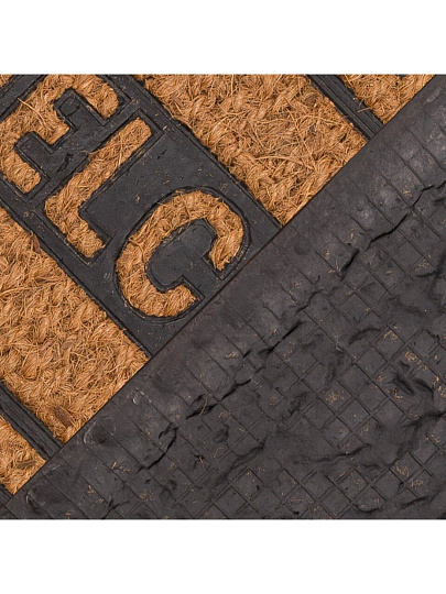 Коврик придверный, 40х60 см, прямоугольный, кокосовое волокно, Welcome, Sunstep, 32-085