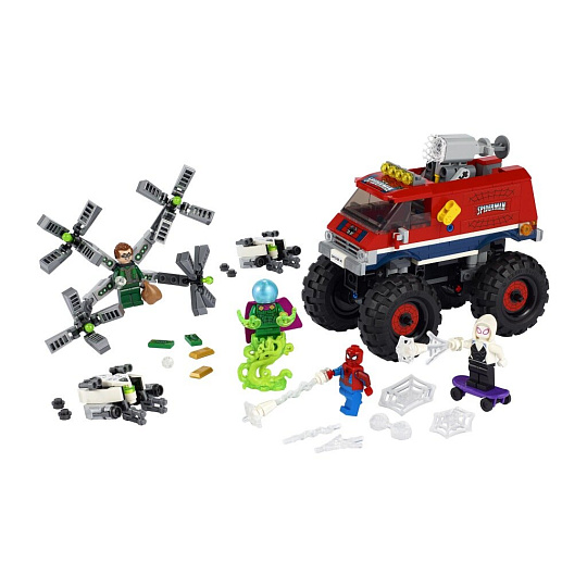Конструктор Lego, Super Heroes, Монстр-трак Человека-Паука против Мистерио, 7-9 лет, 439 деталей, 76174