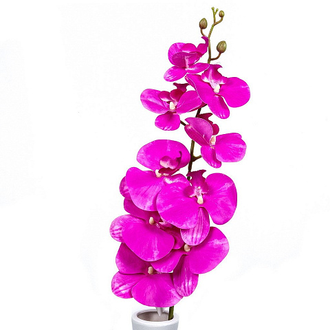 Цветок искусственный декоративный Орхидея, 105 см, фуксия, Y4-4922