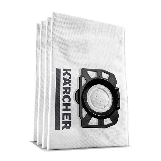 Мешок для пылесоса Karcher, синтетический, 4 шт, для WD 2 Plus/3, 2.863-314.0, нетк.мат
