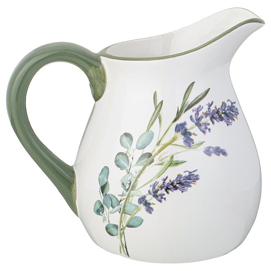 Кувшин керамика, 1.15 л, Agness, Лаванда, 358-2154, 18х13х16.5 см