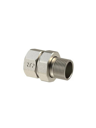 Американка 3/4", г-ш, никель, прямая, индивидуальная упаковка, РосТурПласт