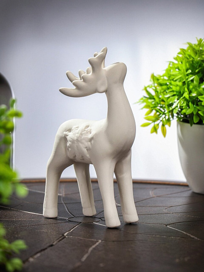 Фигурка декоративная керамика, Олень, 11х6.5х18.5 см, диз.4, Y4-5194
