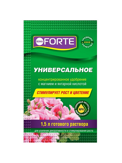 Удобрение Здоровье, универсальное, органоминеральное, жидкость, 10 мл, Bona Forte
