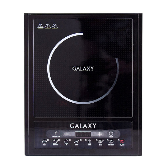 Плита электрическая Galaxy Line, GL 3053, 2000 Вт, 1 конфорка, индукционная, стеклокерамика, электронная, переключатель сенсорный, 7 программ, черная