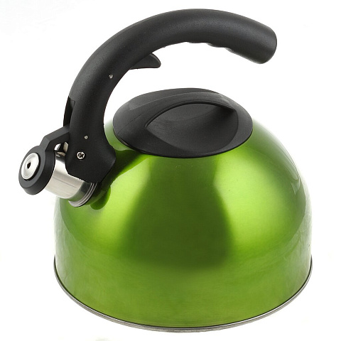 Чайник из нержавеющей стали Daniks MSY-024 зеленый со свистком, 3 л