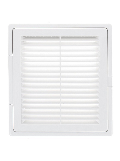 Решетка вентиляционная пластик, 200х200 мм, с сеткой, с дверцей, Event, 2020ДФ