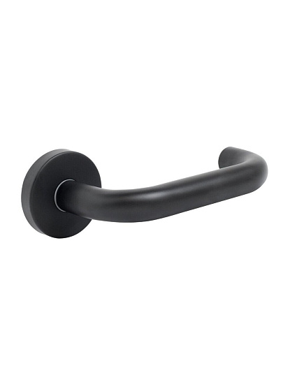 Ручка дверная Стандарт, 0203 SS (60-90) BLACK INOX, 14 872, черная, нержавеющая сталь