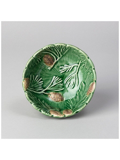 Салатник керамика, круглый, 12.2х12.2х5 см, Green pine, Lefard, 145-209, зеленый