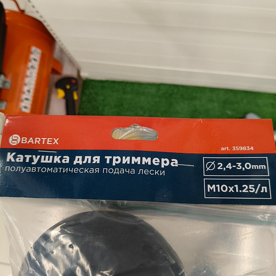 Катушка для триммера полуавтоматическая, 3 мм, М10х1.25, Bartex, DL-1201