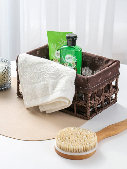 Корзина 26.5х16х12 см, прямоугольная, плетеная, мокко, Y4-9643