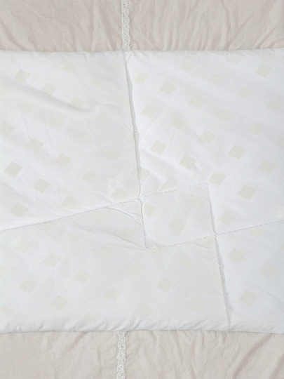 Одеяло 1.5-спальное, 140х205 см, Эвкалипт, 150 г/м2, облегченное, тик, хлопок, кант, Silvano