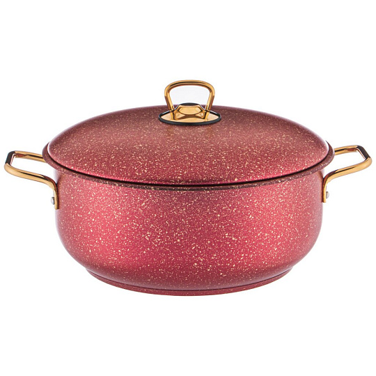 Кастрюля-мантоварка agness red qeen 24x7,2/24х12/24х12 см. трехслойное покр granit 936-129