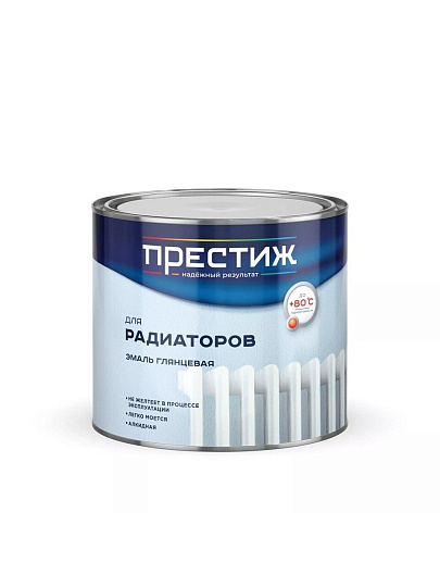 Эмаль Престиж, Стандарт, для радиаторов, алкидная, глянцевая, белая, 1.9 кг