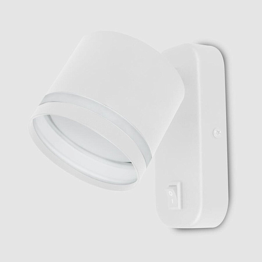 Светильник бра General Lighting Systems, Башня, 50 Вт, GX53, на 1 лампочку, IP20, 8.2х7 см, накладной, белый, 661748