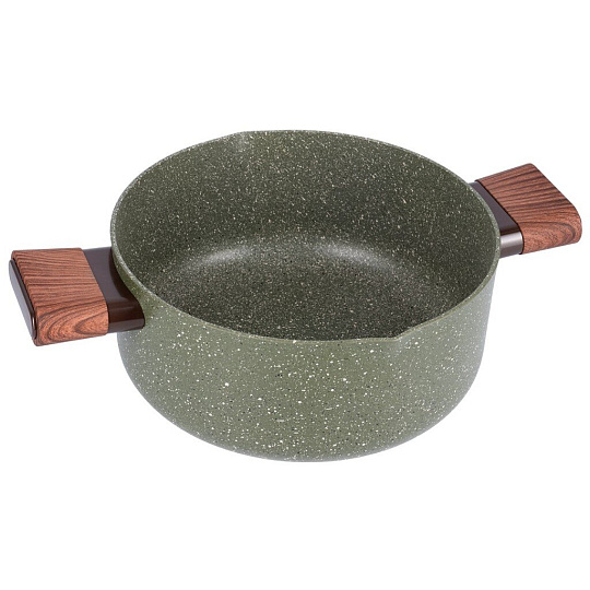 Кастрюля алюминий, антипригарное покрытие, 3.5 л, с крышкой, крышка стекло, Werner, Organic Forest Style, 51458, индукция
