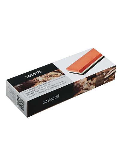 Брусок для заточки ножей, двухсторонний, 18х6х3 см, водный, Satoshi, 838-032