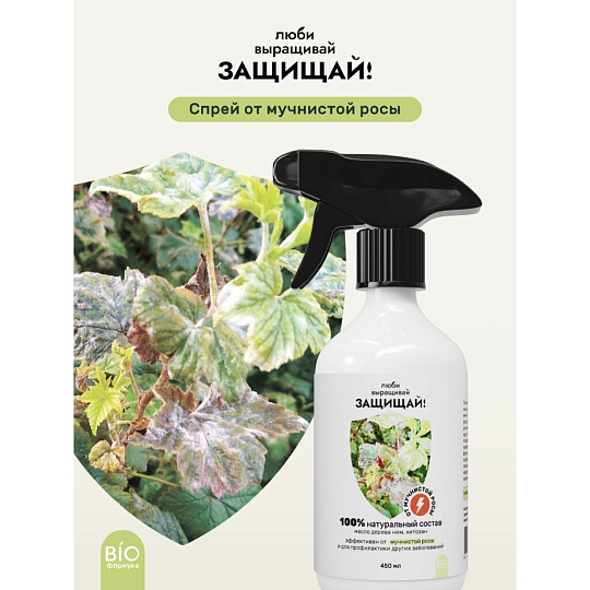 Фунгицид Защищай!, от мучнистой росы, 450 мл, спрей