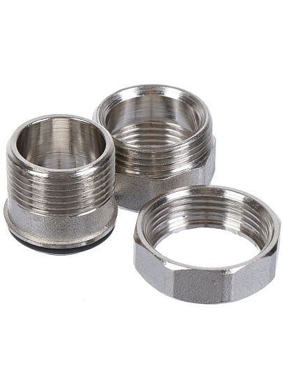 Американка 3/4", г-ш, никель, прямая, индивидуальная упаковка, РосТурПласт