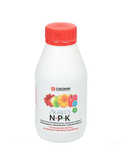 Удобрение NPK, органоминеральное, жидкость, 250 мл, Agree's