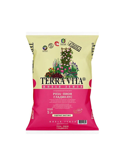 Грунт Роза-Пион-Гладиолус, 5 л, Terra Vita