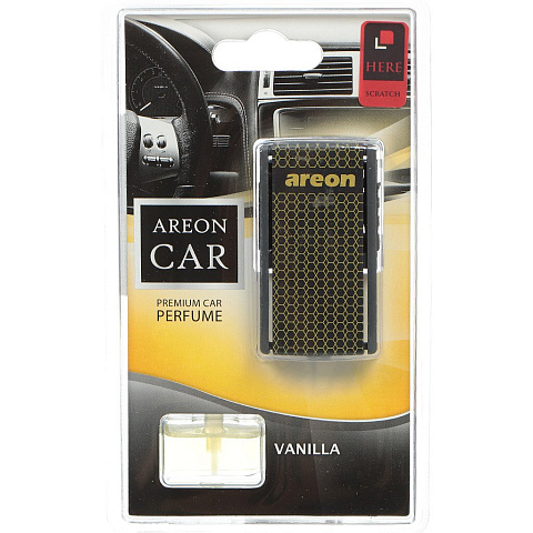 Ароматизатор в машину на дефлектор, жидкий, Areon, Car box Superblister Ваниль, 704-022-BL02