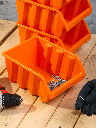 Ящик для метизов, 24.5х17х12.5 см, пластик, Bartex, набор 3 шт