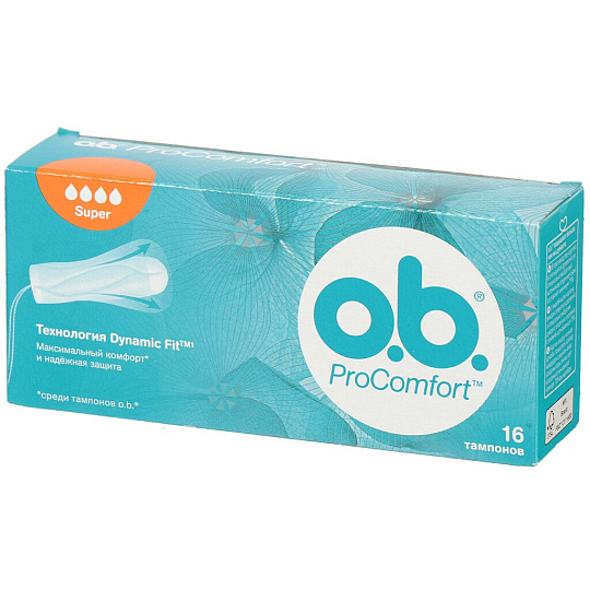Тампоны O.b., ProComfort Super, 16 шт, 5025600