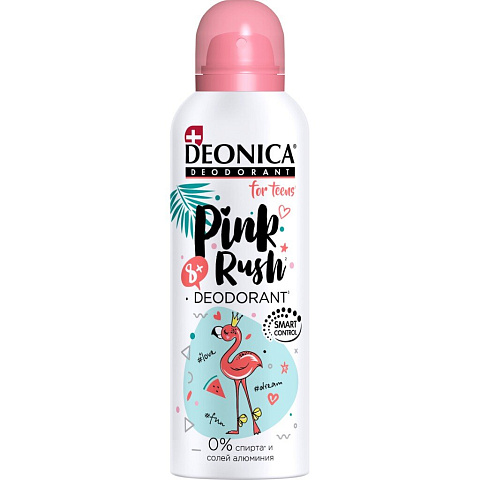Дезодорант Deonica, For teens Pink Rush, для девочек, спрей, 125 мл