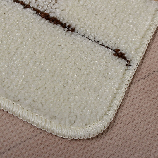 Коврик для ванной антискользящий, 0.5х0.8 м, полипропилен, 11 мм, кремовый, Banyolin, Silver, BAN.SIL.1.50/80-BS