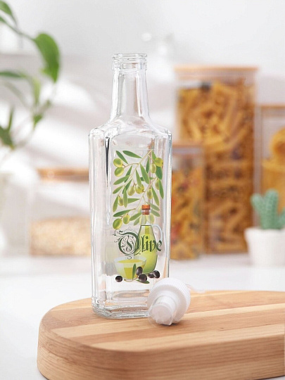 Бутылка для масла, стекло, 250 мл, с кнопочным распылителем, в ассортименте, 626-572/626-574/626-576/626-579